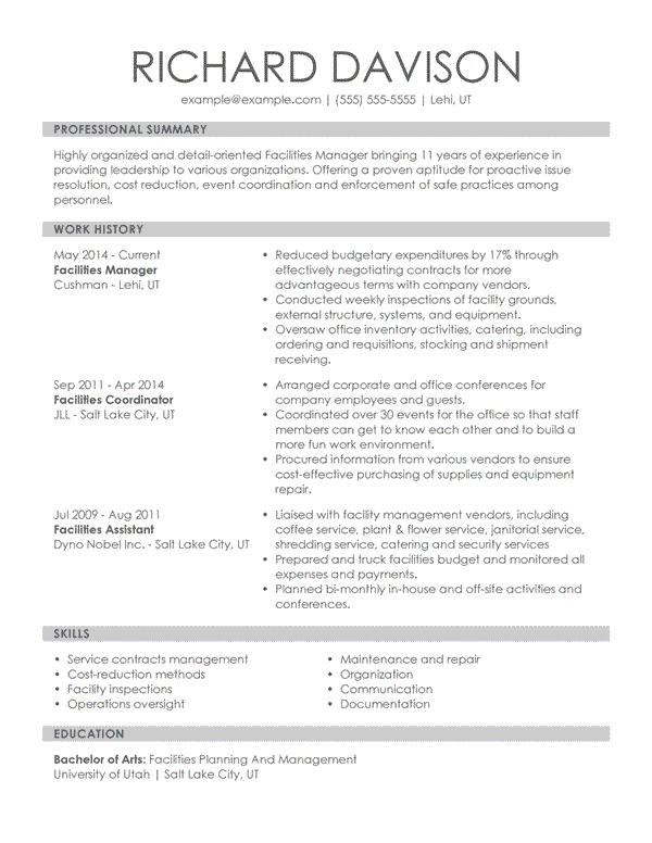 Chronological Resume Format Is It Right For You Examples
