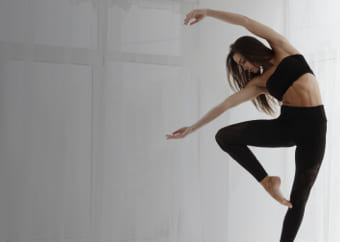 Woman dancing in a studio